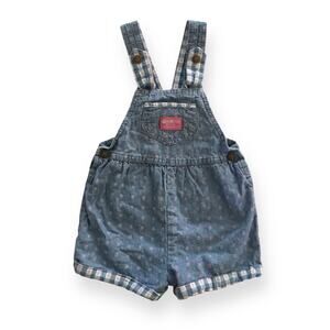 Vintage OshKosh floral shortalls